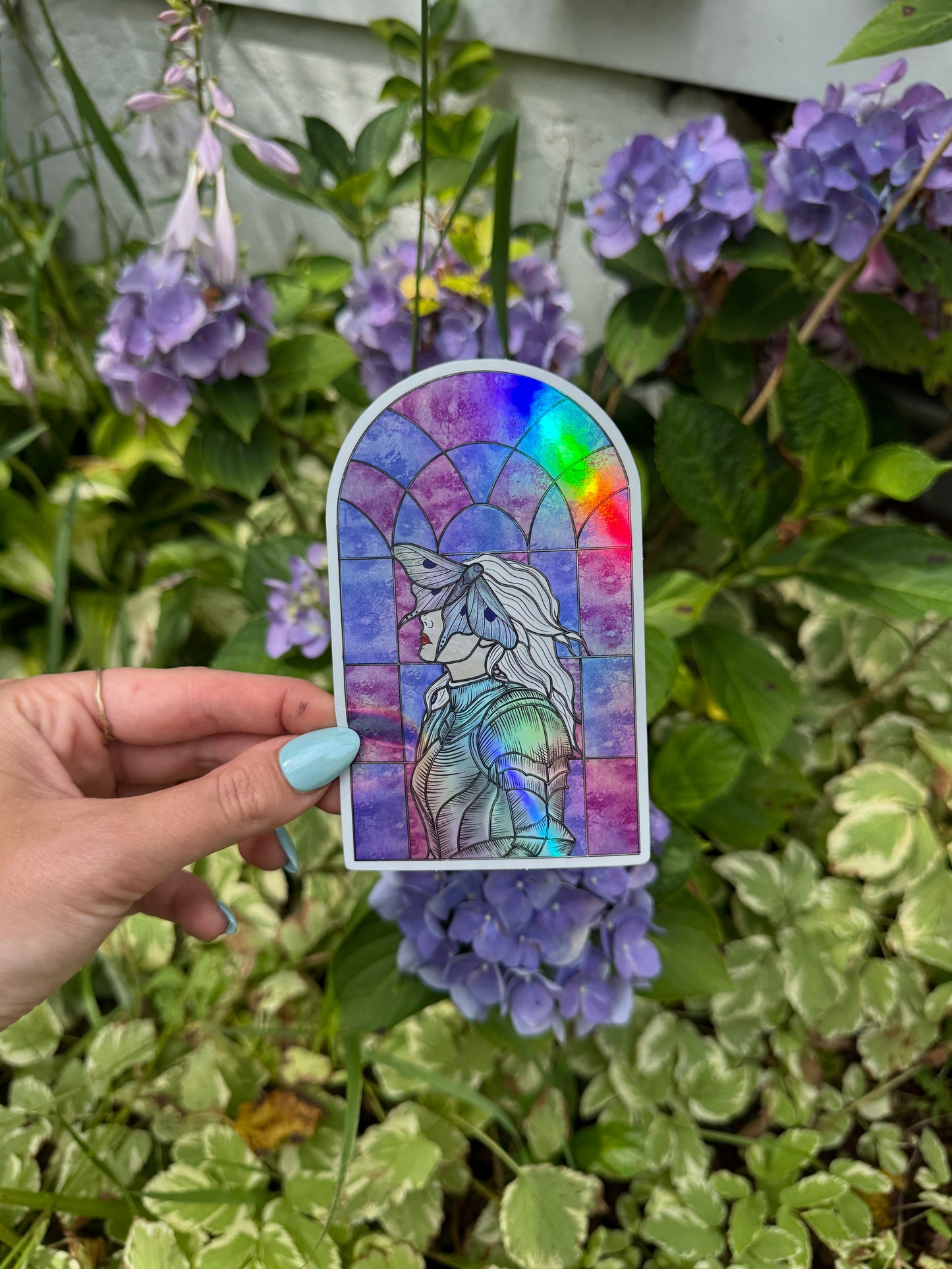 The Moth Stained Glass Style - Sticker