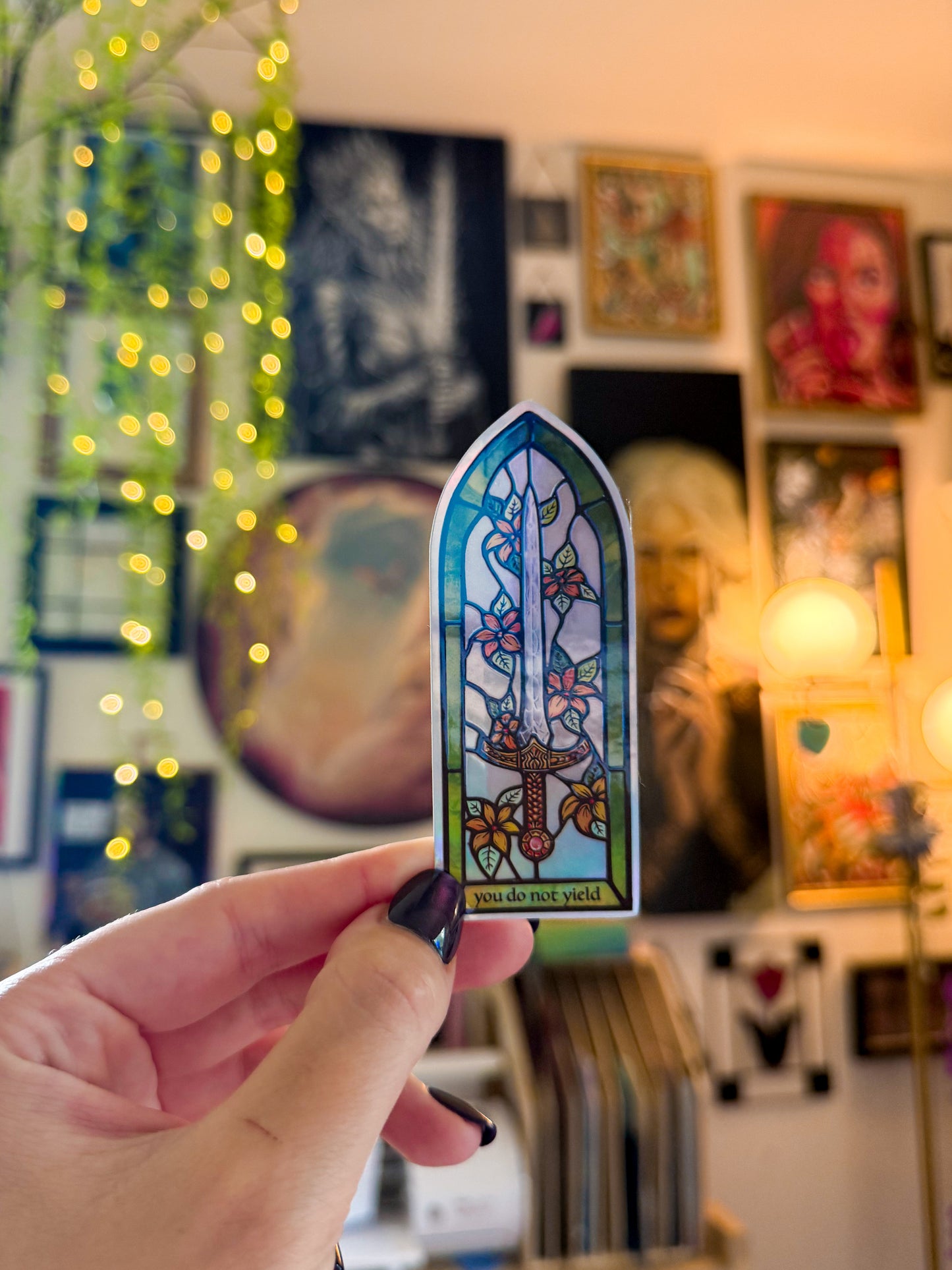 Sticker: YDNY sword and floral