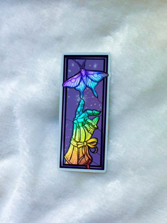The moth and the gauntlet - Sticker