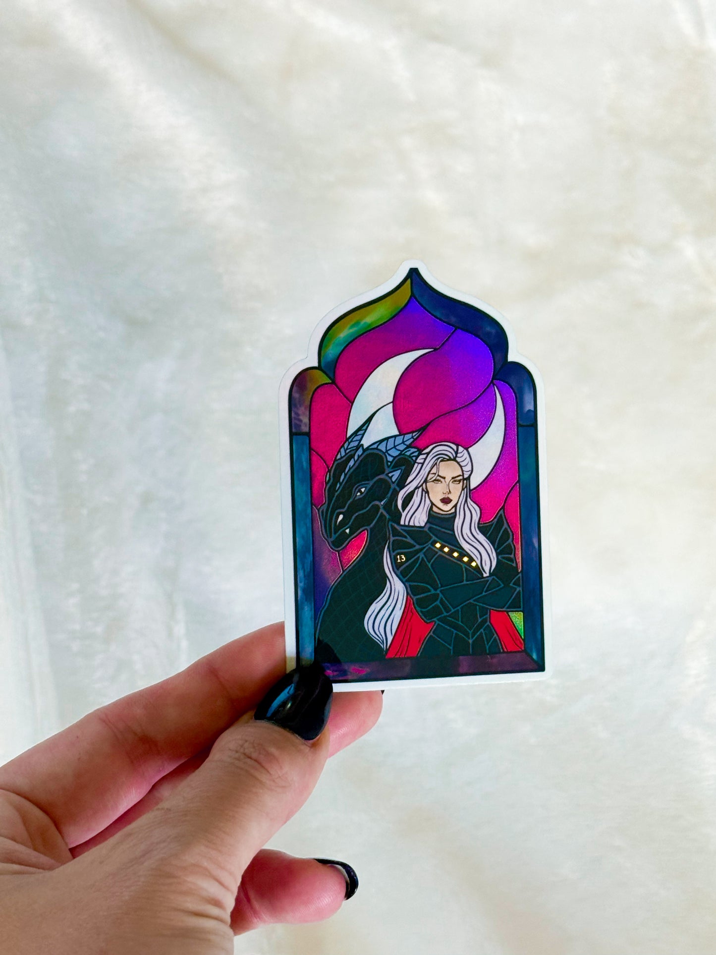 Sticker: The Witch Queen and her Wyvern