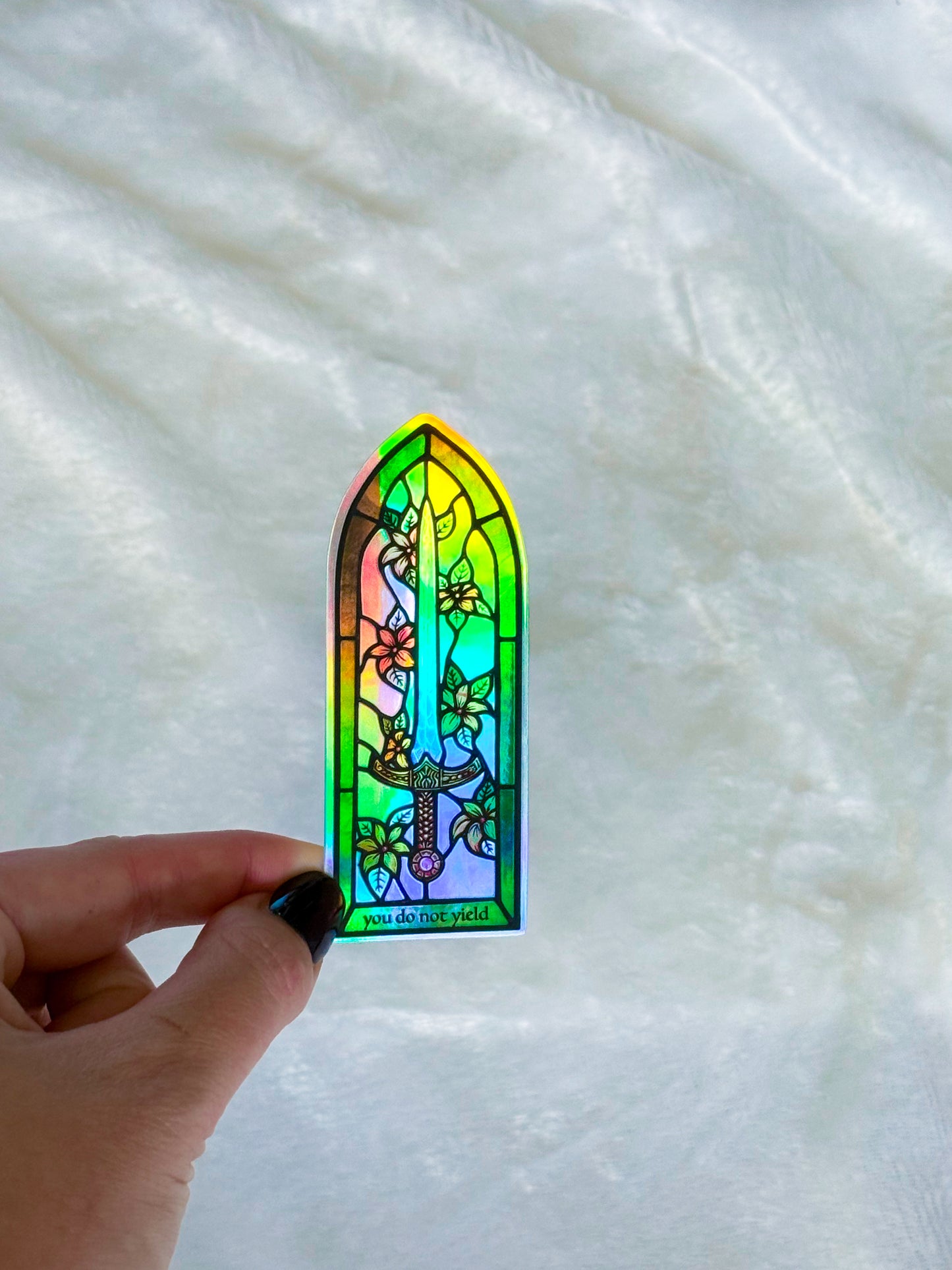 Sticker: YDNY sword and floral