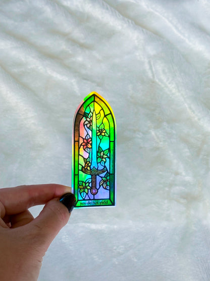 Sticker: YDNY sword and floral